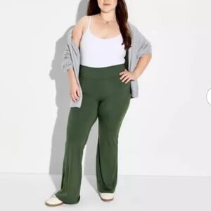 Wild Fable Butter Olive Green Boot Cut Yoga Pants